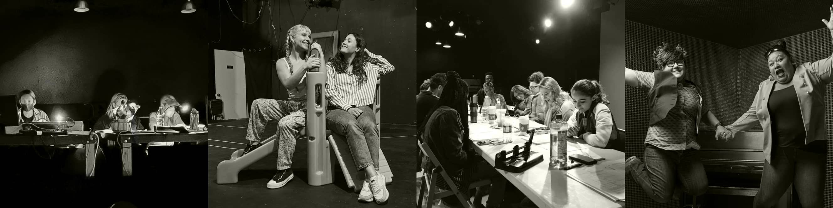 Photo collage behind the scenes at Moxie